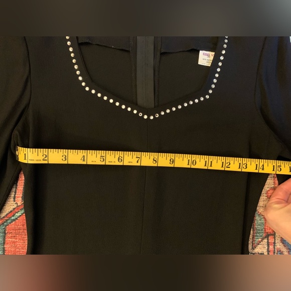 Vintage Sonia Rykiel rhinestone cocktail mini dress, size 38 Small/Medium - Picture 8 of 11